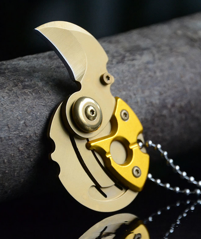 Multi-functional Coin Shaped Folding EDC Portable Mini Knife Outdoor Pocket Survival Tools with Key