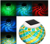 Solar Power Color Changing Mosaic Glass Ball Outdoor Lawn Garden LED Light