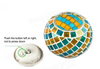 Solar Power Color Changing Mosaic Glass Ball Outdoor Lawn Garden LED Light